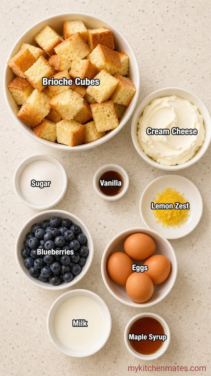 Overnight Cream Cheese Stuffed French Toast Casserole Ingredients