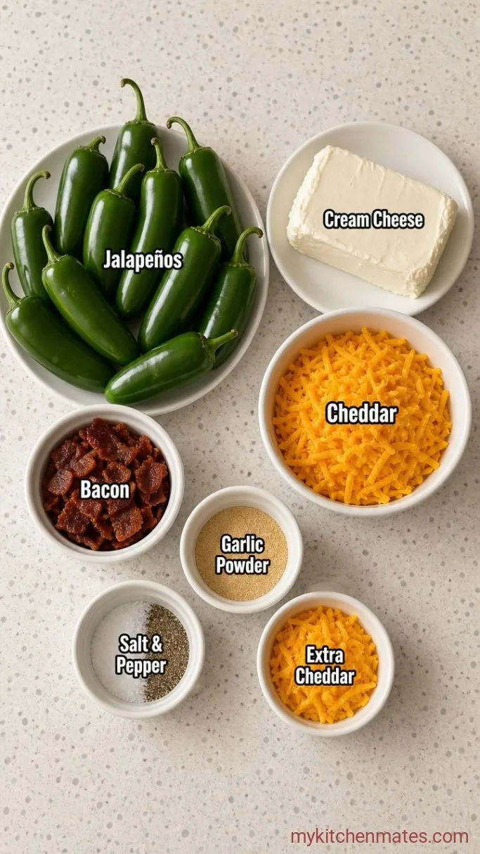 Baked Stuffed Hot Peppers with Bacon and Cream Cheese Ingredients