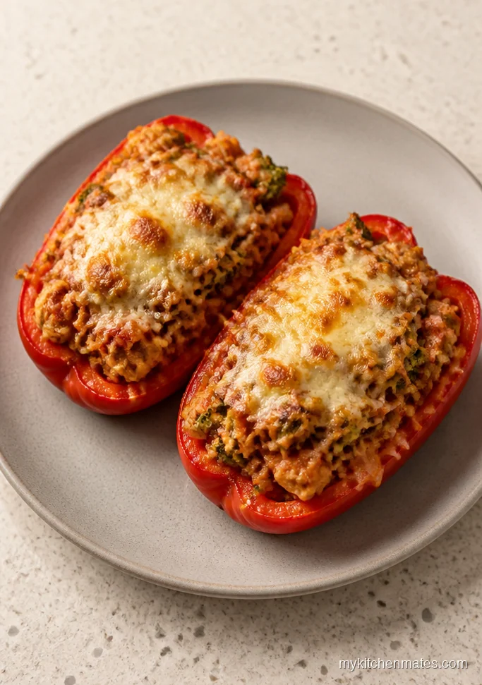 Stuffed Pepper Chicken Broccoli Rice