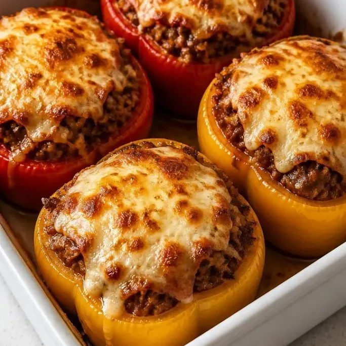 Classic Stuffed Peppers with Rice and Beef Stuffed Peppers With Rice