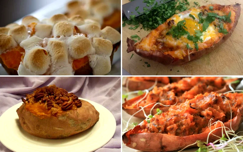 9 Delicious Sweet Potato Stuffing Ideas You'll Love stuffed sweet potato recipes featured