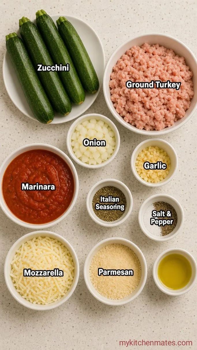 30-Minute Stuffed Zucchini Boats Ingredients