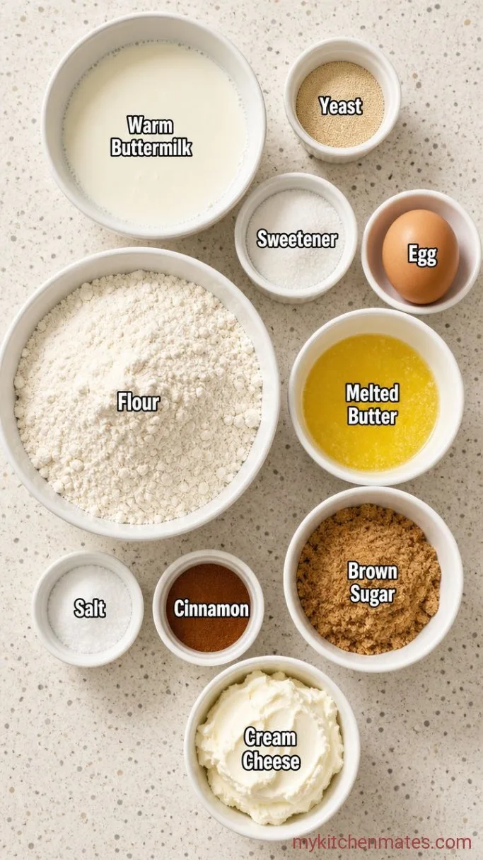 Fluffy Sugar Free Cinnamon Rolls Ingredients