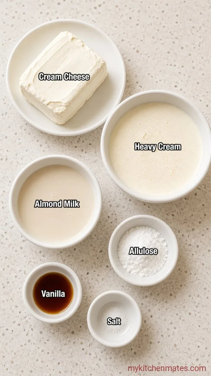 Creamy Sugar Free Ice Cream (No Ice Cream Maker Needed) Ingredients