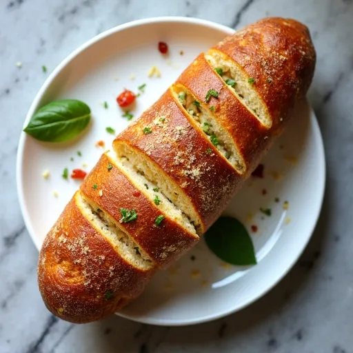 Sun-Dried Tomato and Basil Garlic Baguette