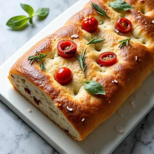 Sun-Dried Tomato and Herb Garden Focaccia