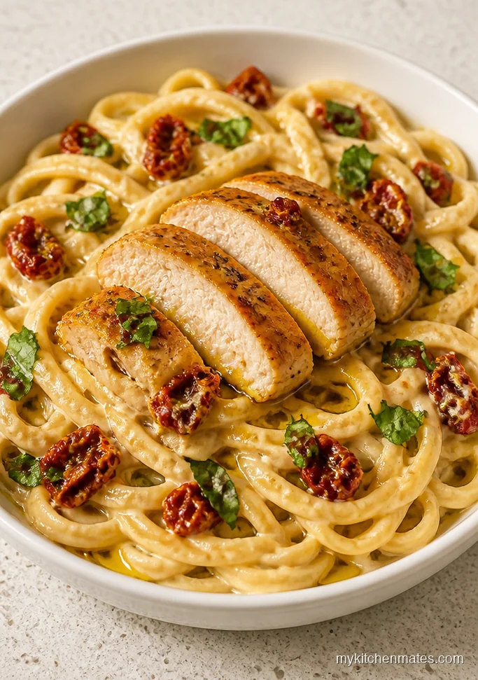 Sun-Dried Tomato Chicken Alfredo
