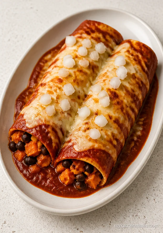 Sweet Potato and Black Bean Enchiladas