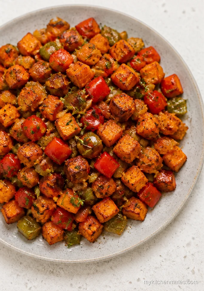 Sweet Potato Bell Pepper Skillet Hash