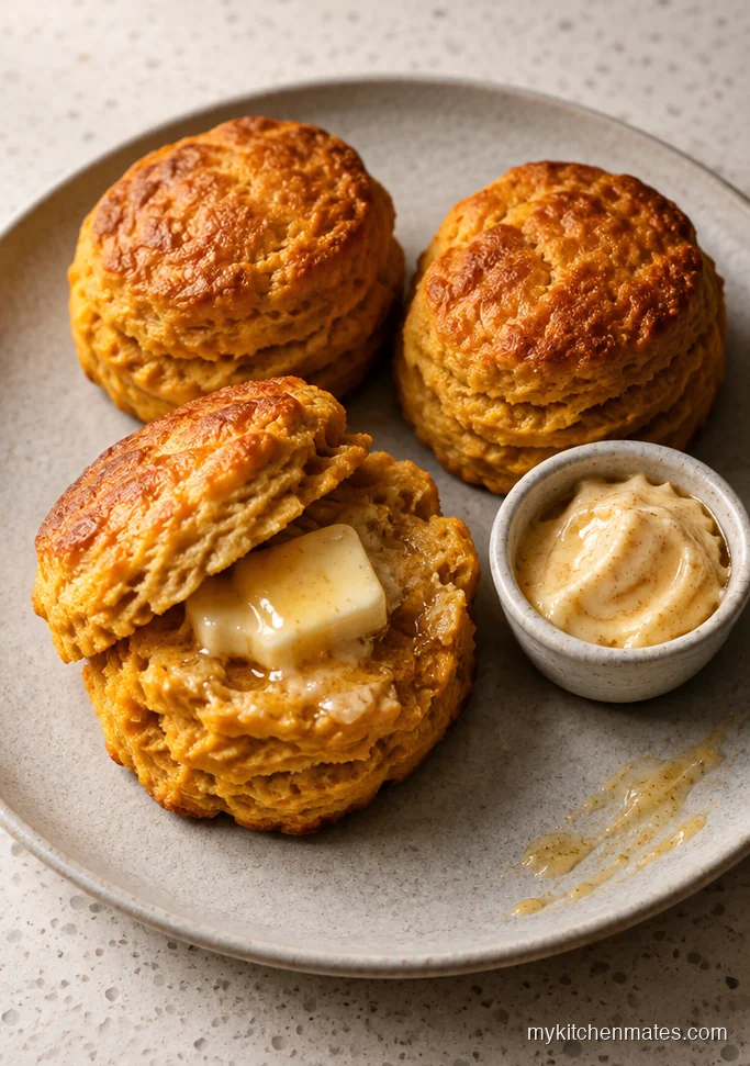 Sweet Potato Biscuits with Honey Butter