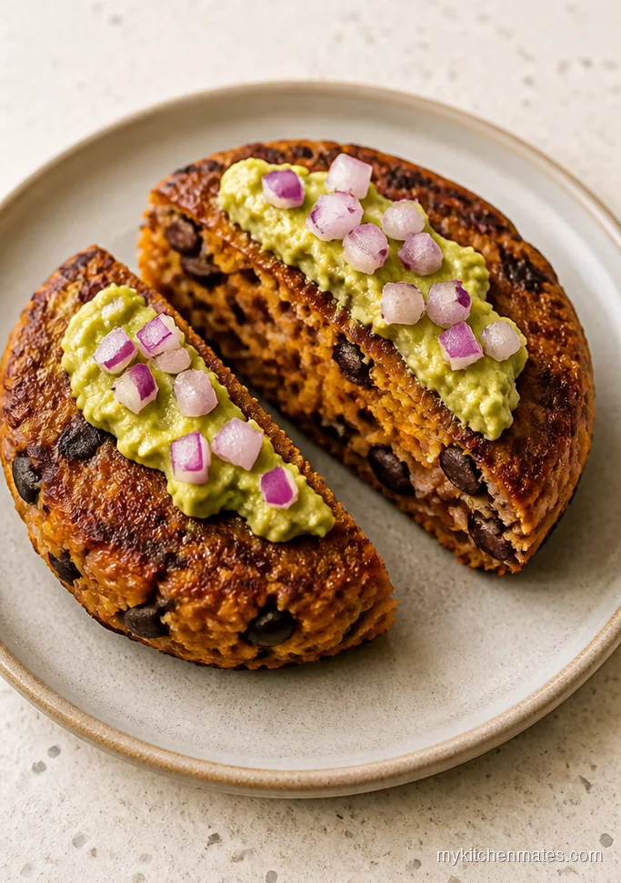 Sweet Potato Black Bean Burgers with Guacamole
