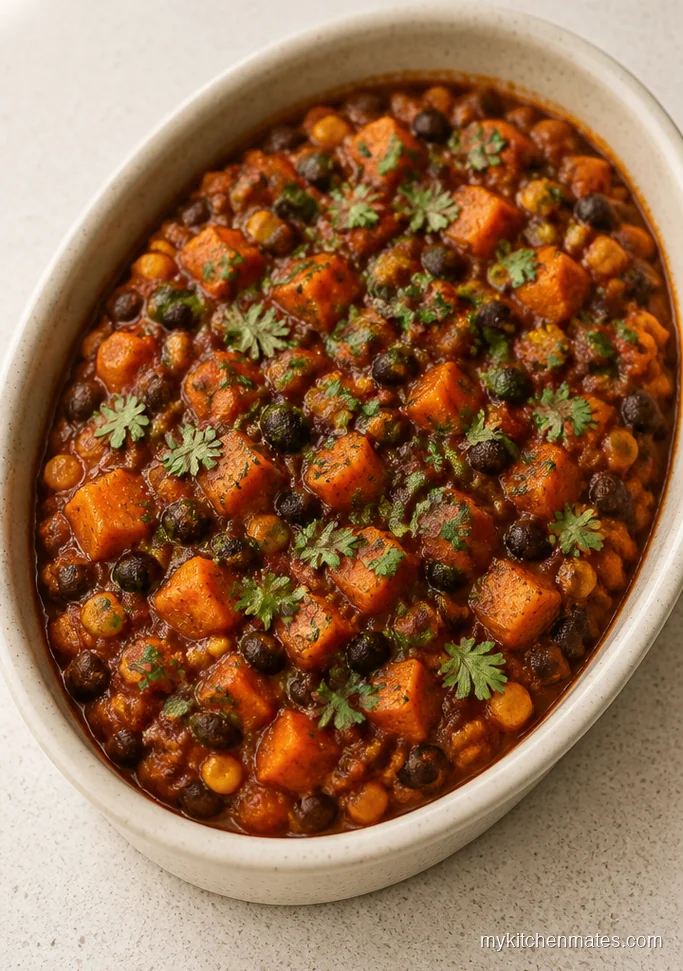 Sweet Potato Black Bean Casserole for Two