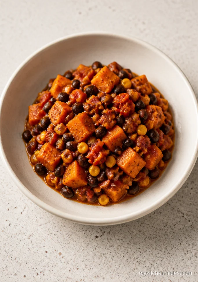 Sweet Potato Black Bean Crock Pot Casserole