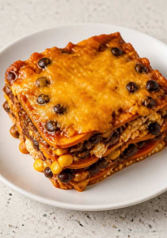 Sweet Potato Black Bean Enchilada Casserole