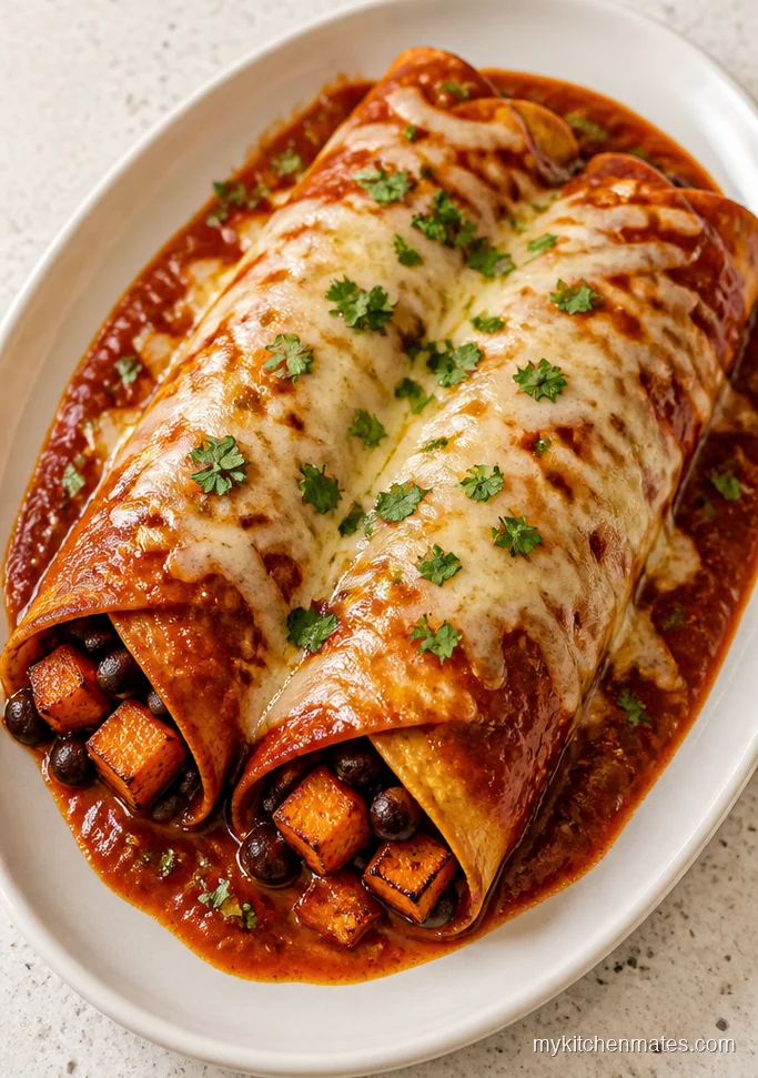 Sweet Potato Black Bean Enchiladas