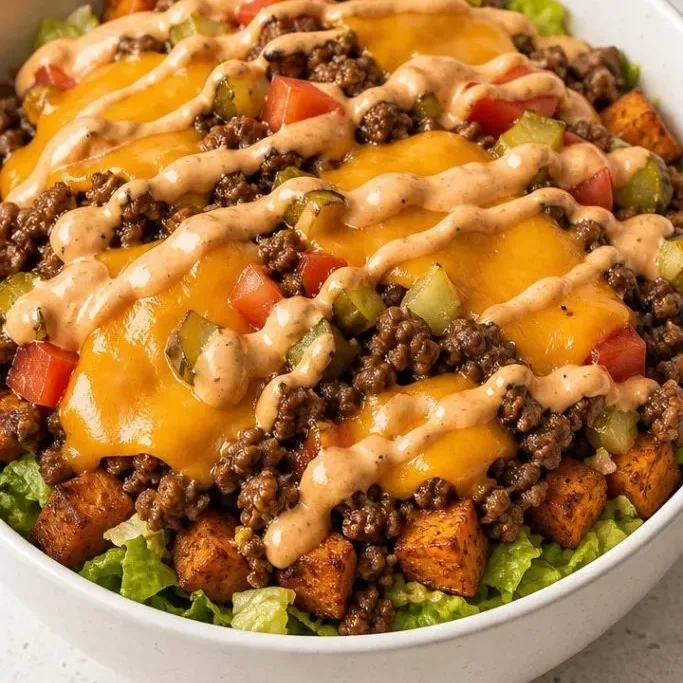 Sweet Potato Burger Bowl