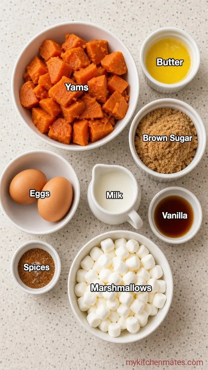 Easy Sweet Potato Casserole With Canned Yams Ingredients