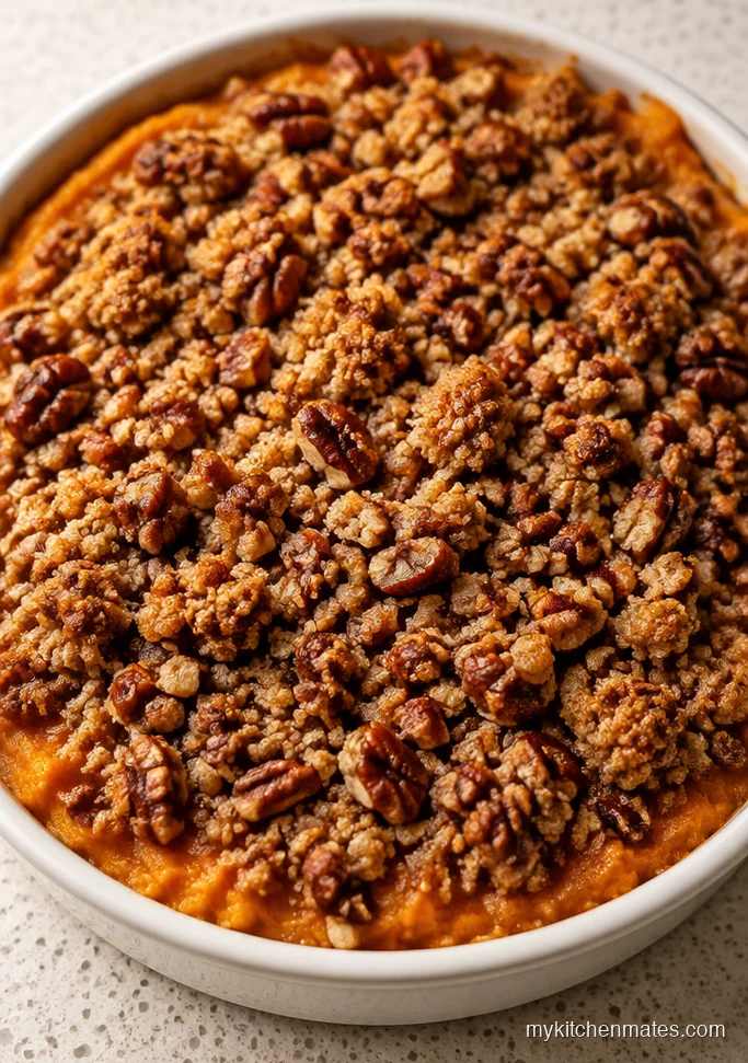 Sweet Potato Casserole with Pecan Streusel