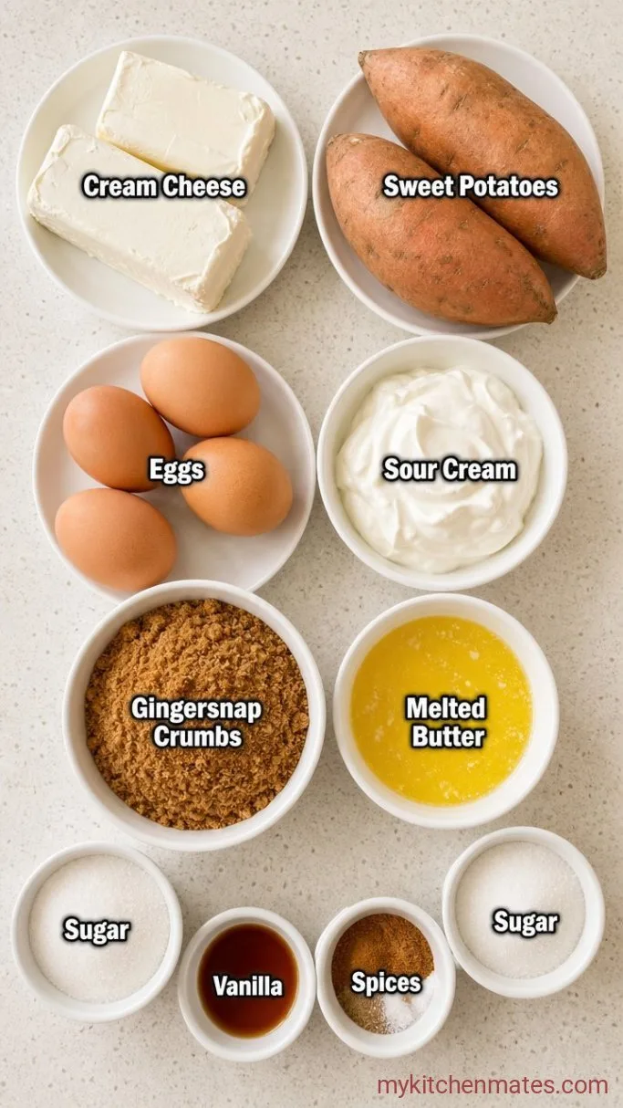 Sweet Potato Cheesecake with Gingersnap Crust Ingredients