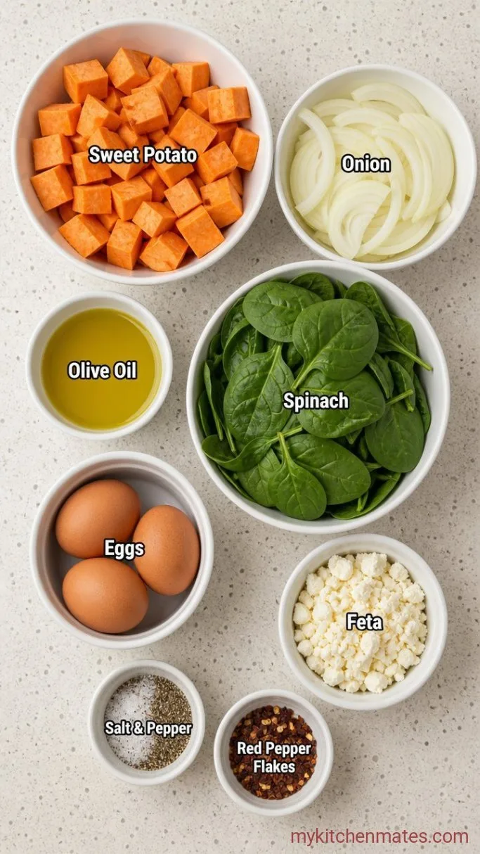 One-Skillet Sweet Potato Frittata Ingredients