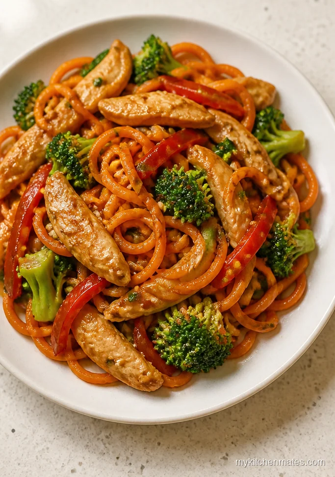Sweet Potato Noodle Chicken Stir-Fry