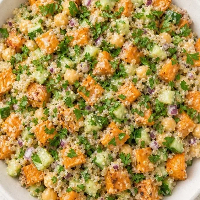 Meal-Prep Sweet Potato Quinoa Salad with Lemon Dressing Sweet Potato Quinoa Salad