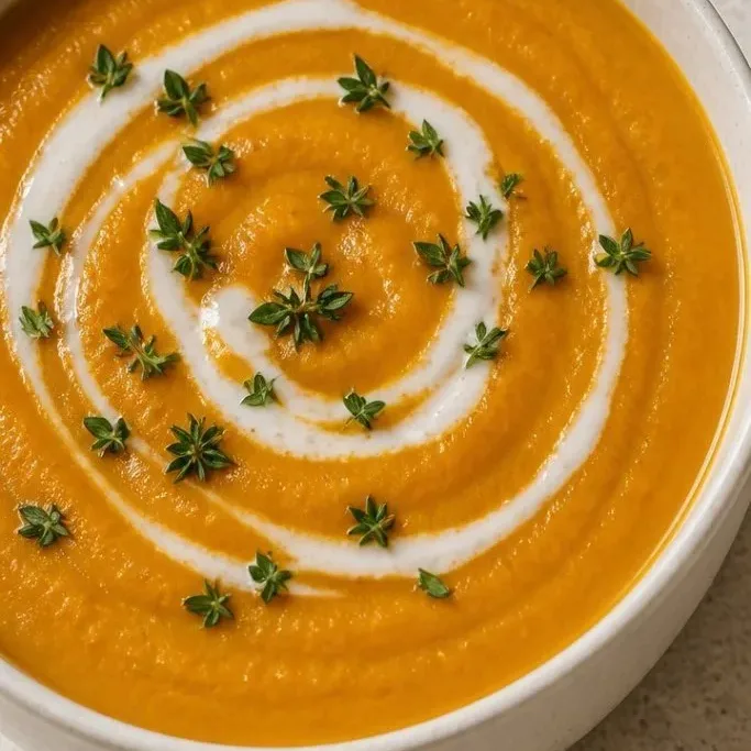 Creamy Sweet Potato Soup with Coconut and Maple Sweet Potato Soup
