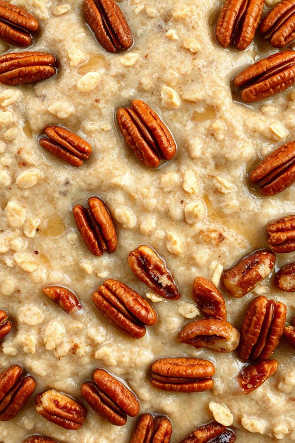 sweet oatmeal with pecans