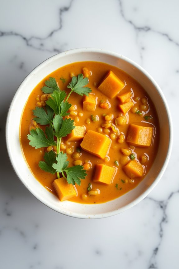 sweet potato lentil curry