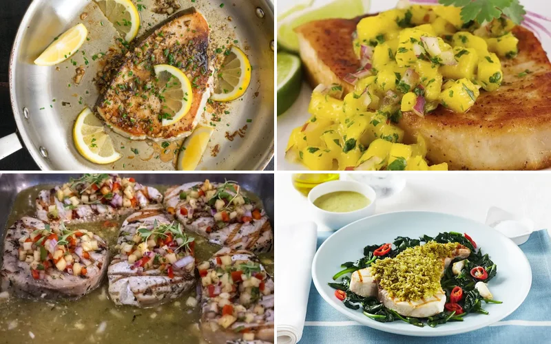 swordfish-recipes-pan-seared collage