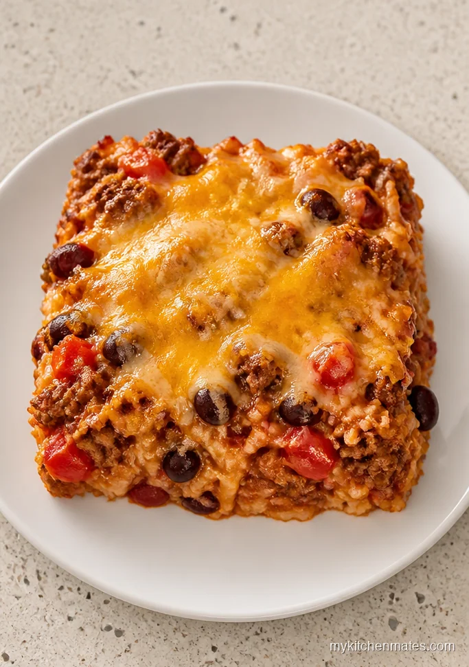 Taco Beef and Rice Casserole