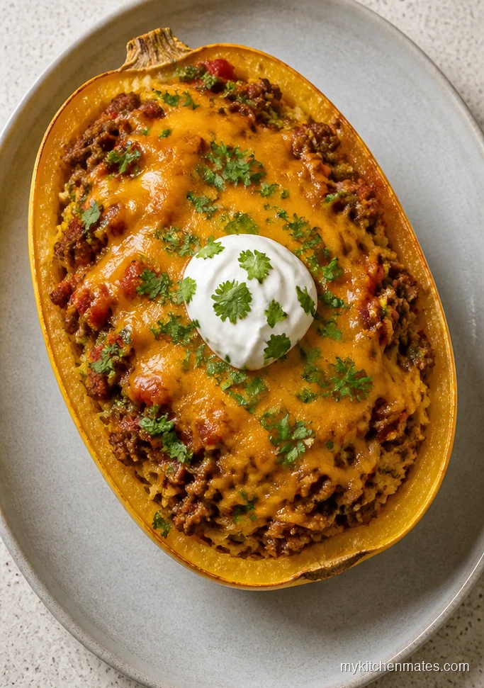 11 High Protein Spaghetti Squash Recipes That Actually Fill You Up Taco Beef Spaghetti Squash Boats