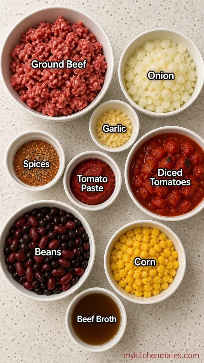 One-Pot Taco Chili (Ready in 30 Minutes) Ingredients