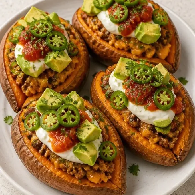 Loaded Taco Stuffed Sweet Potatoes Taco Stuffed Sweet Potato