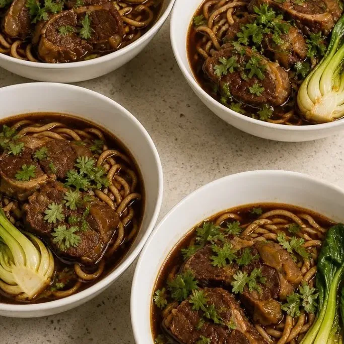 Taiwanese Beef Noodle Soup: Rich, Spicy, and Fall-Apart Tender Taiwanese Beef Noodle Soup