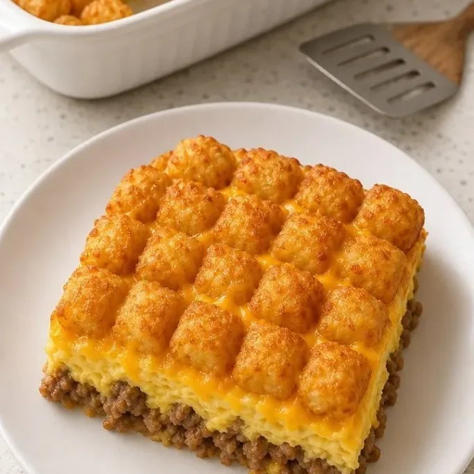 Crispy Tater Tot Breakfast Casserole (Make It the Night Before) Tater Tot Breakfast Casserole