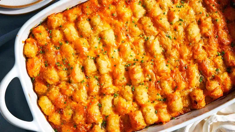 Tater Tot Breakfast Casserole Food photo of Tater Tot Breakfast Casserole