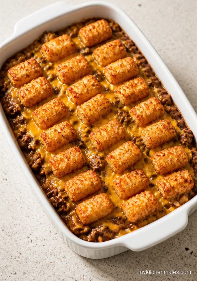 Tater Tot Cheeseburger Pot Pie