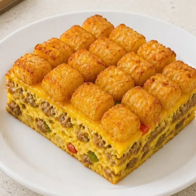 Cheesy Make-Ahead Tater Tot Egg Casserole Tater Tot Egg Casserole