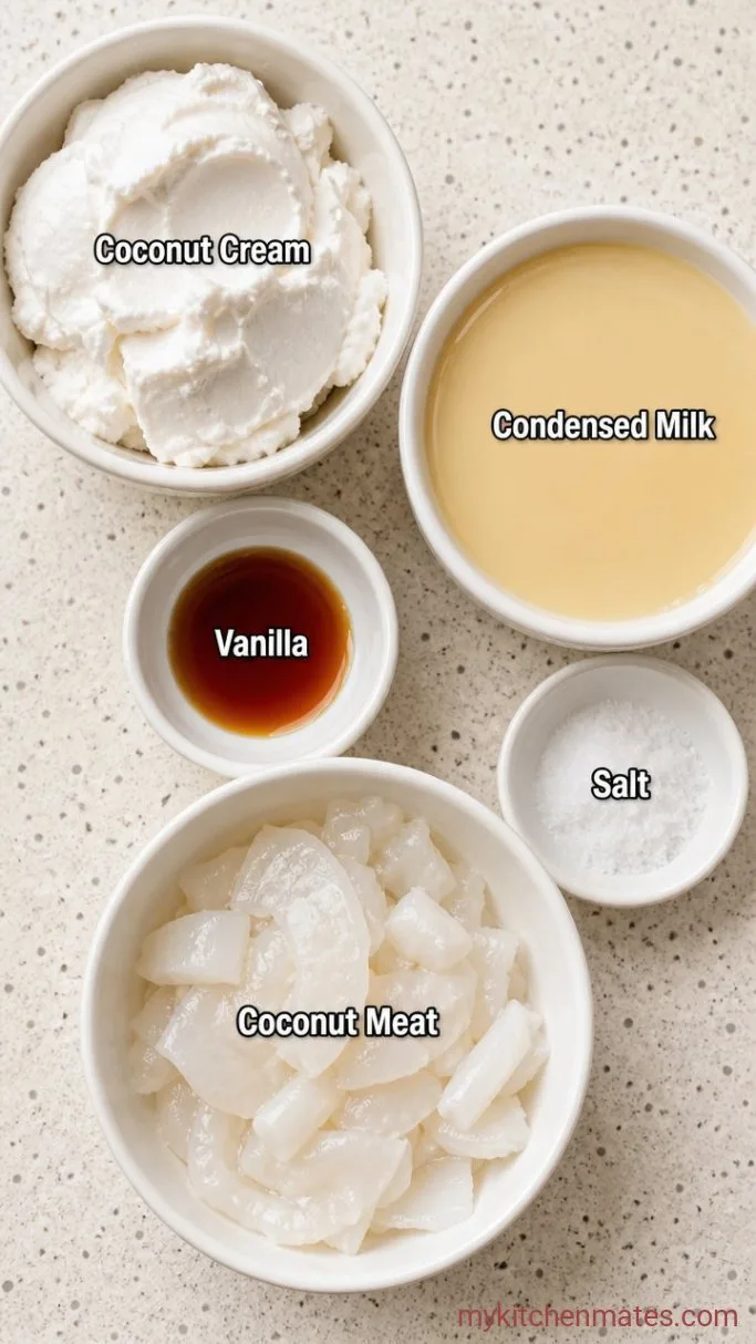 Tender Coconut Ice Cream (No-Churn) Ingredients