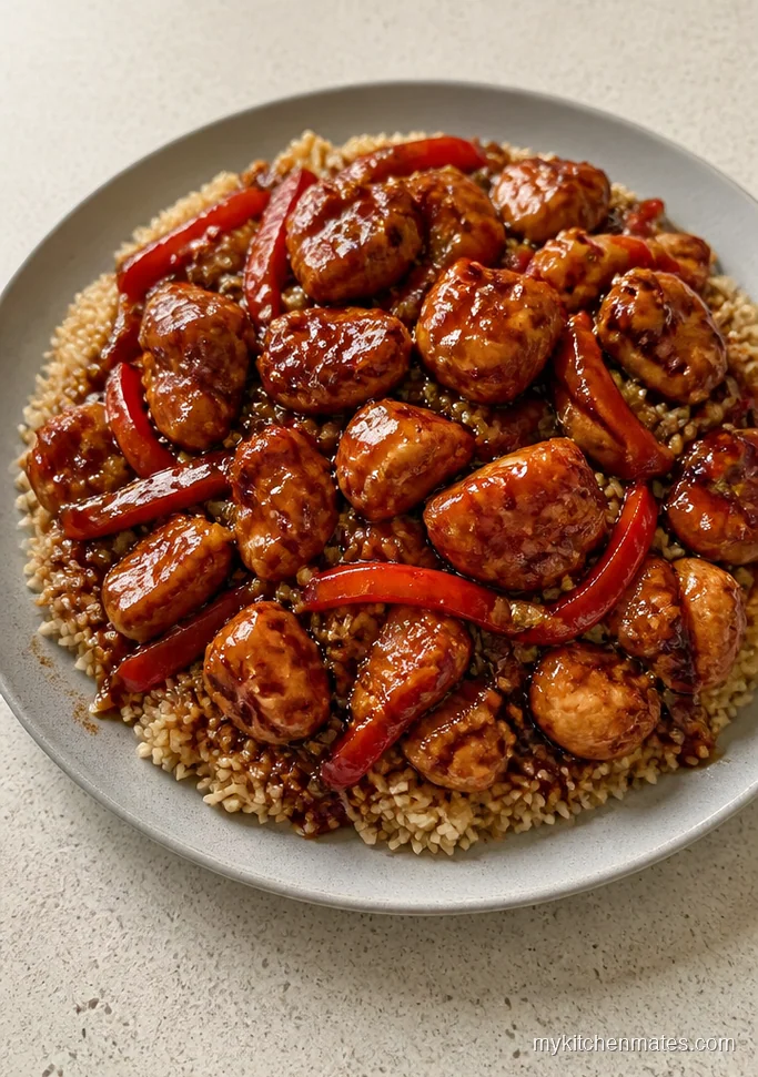 Teriyaki Chicken and Rice with Bell Peppers
