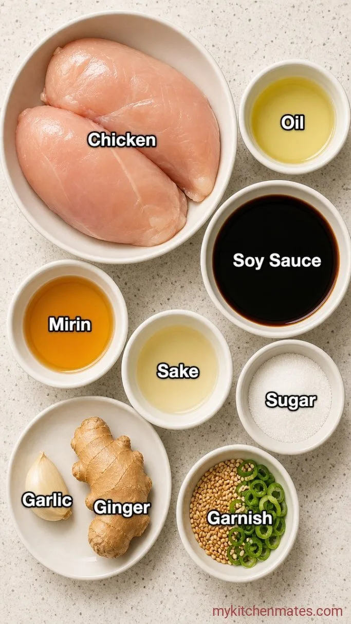 Quick Sticky Teriyaki Chicken Breast Ingredients
