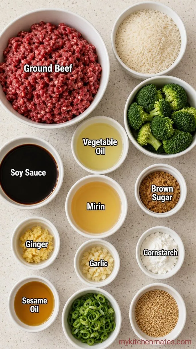20-Minute Teriyaki Ground Beef Ingredients