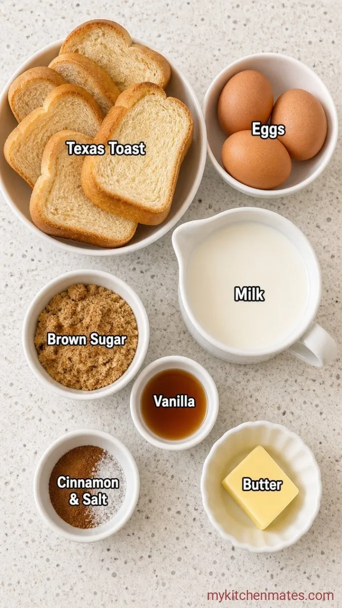 20-Minute Texas Toast French Toast Ingredients