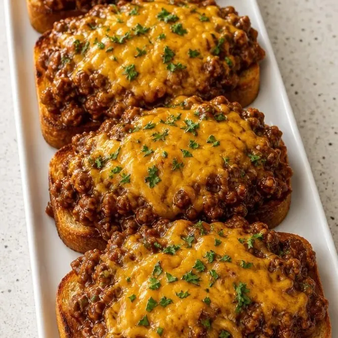Sticky, Cheesy Texas Toast Sloppy Joes Texas Toast Sloppy Joes