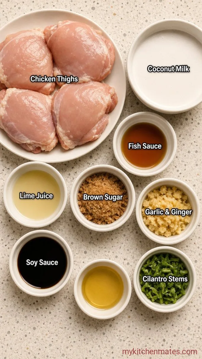 Quick Thai Chicken Marinade (Coconut, Lime & Garlic) Ingredients