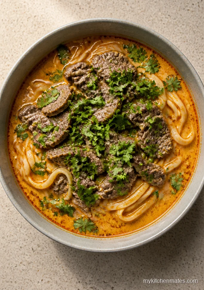 Thai Coconut Beef Noodle Soup
