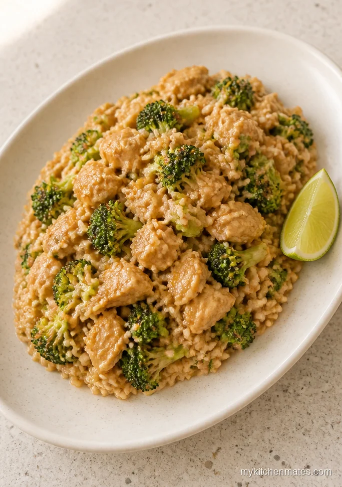 Thai Peanut Chicken Broccoli Rice