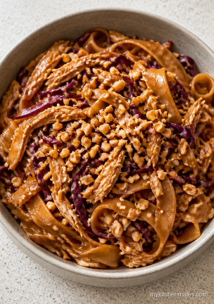 Thai Peanut Chicken Noodle Casserole