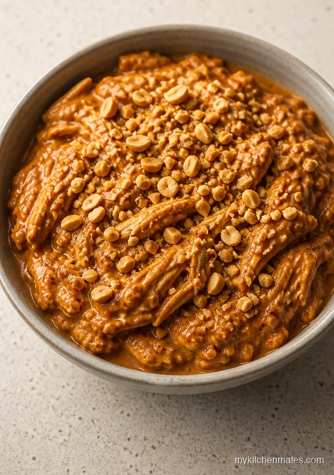 Thai Peanut Crockpot Chicken